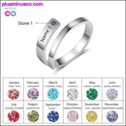 Персонализирани майчински пръстени Пръстени с камък за раждане по поръчка за - plusminusco.com