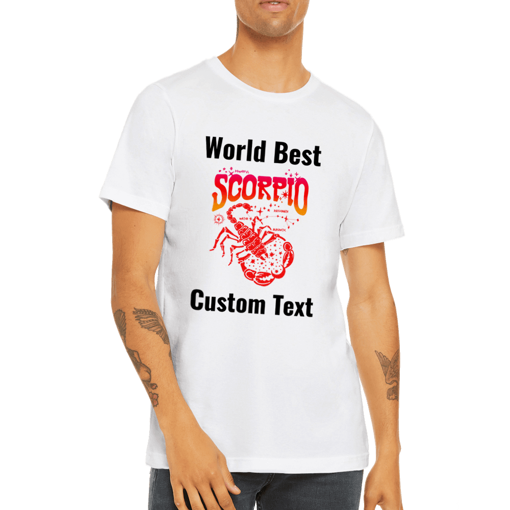 Suasmenintas marškinėliai jūsų draugams Skorpionams – plusminusco.com