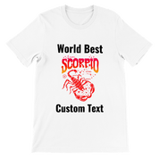 Suasmenintas marškinėliai jūsų draugams Skorpionams – plusminusco.com