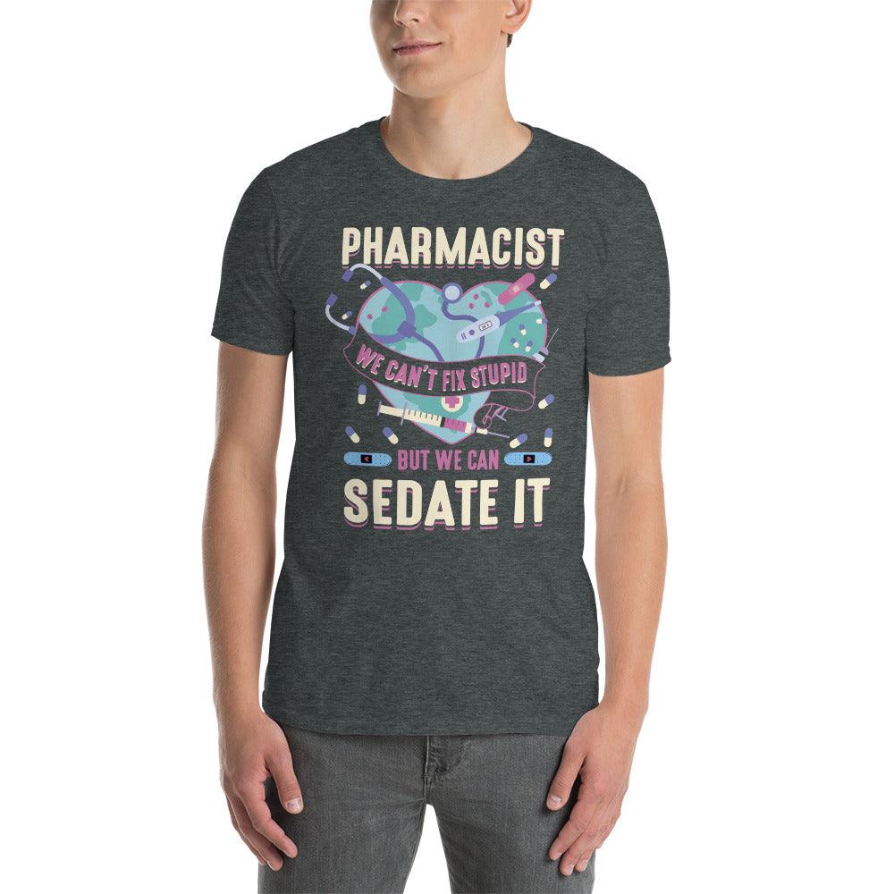 pharmacist we can't fix stupid T-shirt - plusminusco.com