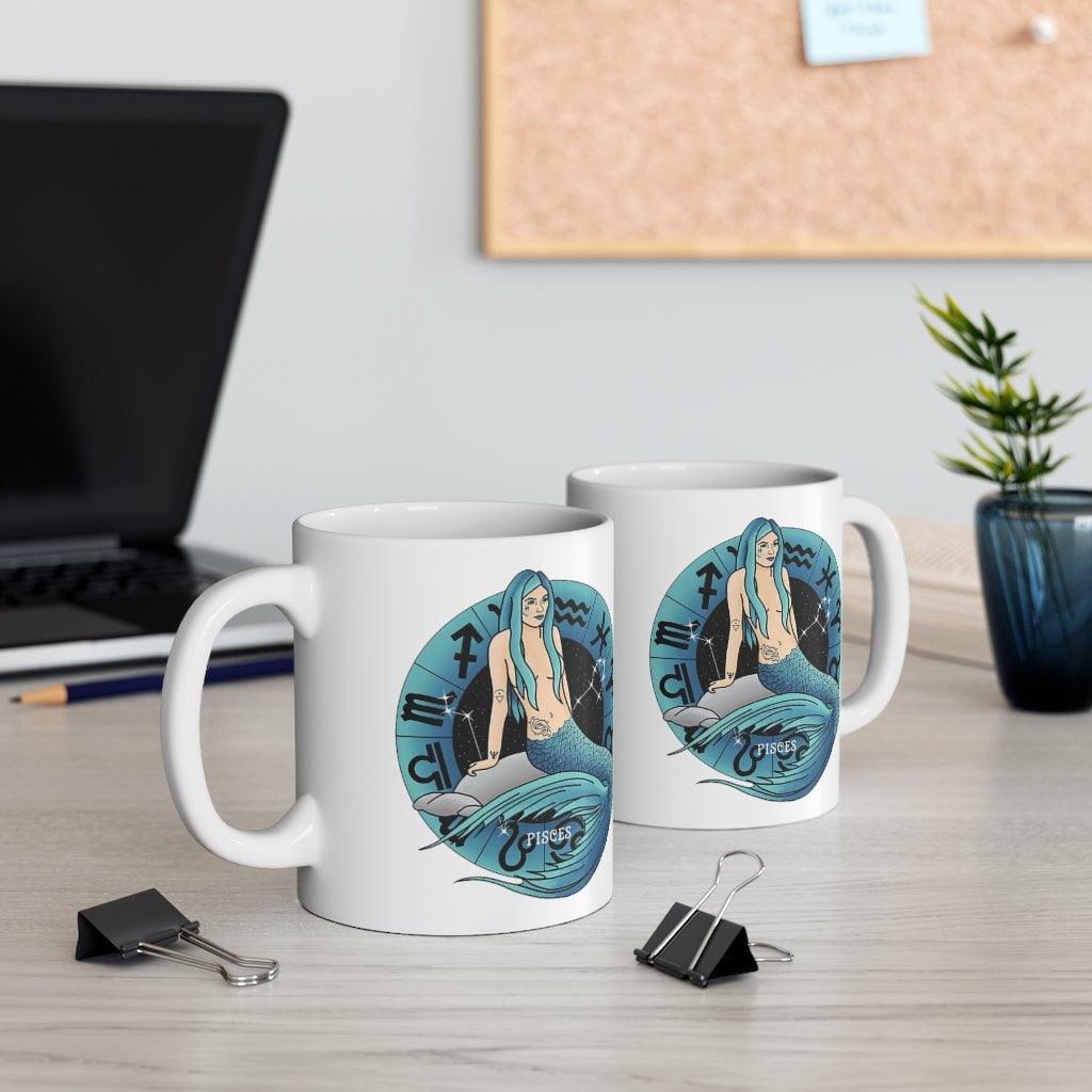 Pisces Zodiac Mug, Pisces Mug, February 19 to March 20 born Zodiac Gift, Zodiac Sign, Horoscope Gift, Astrology Gift, Mug || Pisces birth - plusminusco.com