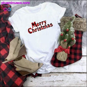 Біла різдвяна футболка в клітку || PlusMinusco.com - plusminusco.com