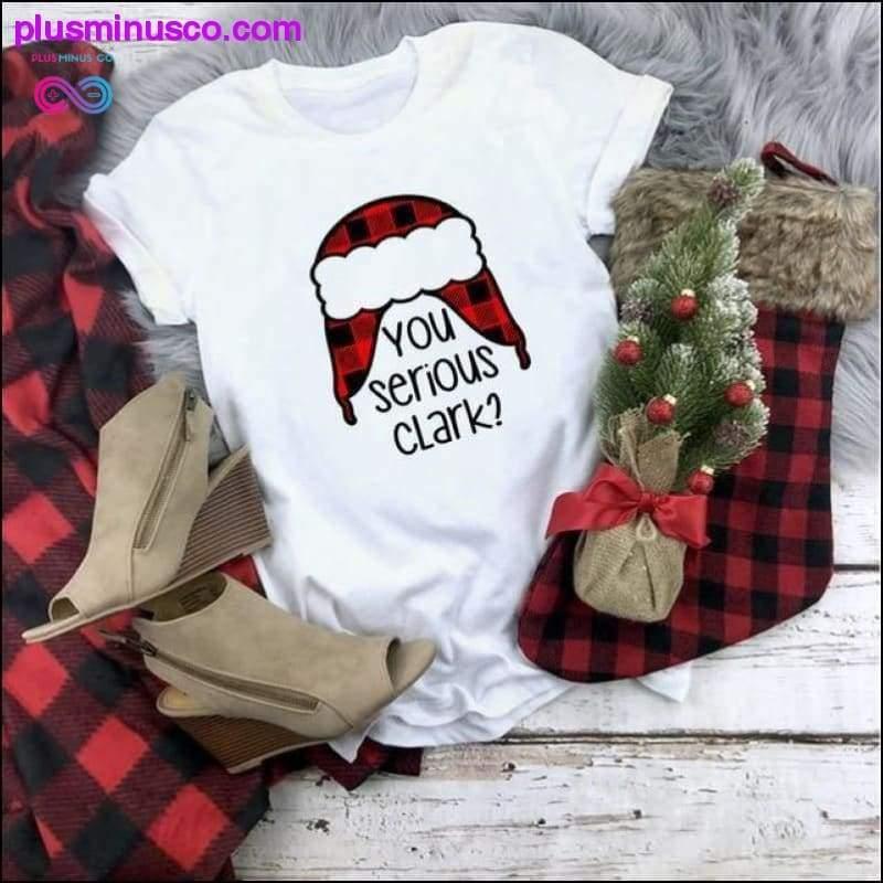 Kostkované veselé vánoční tričko a roztomilé tričko s módní grafikou - plusminusco.com
