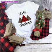 Plaid Merry Christmas T-Shirt and Fashion Graphic Cute Tee - plusminusco.com