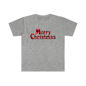 Plaid Merry Christmas T-Shirt and Fashion Graphic Cute Tee - plusminusco.com