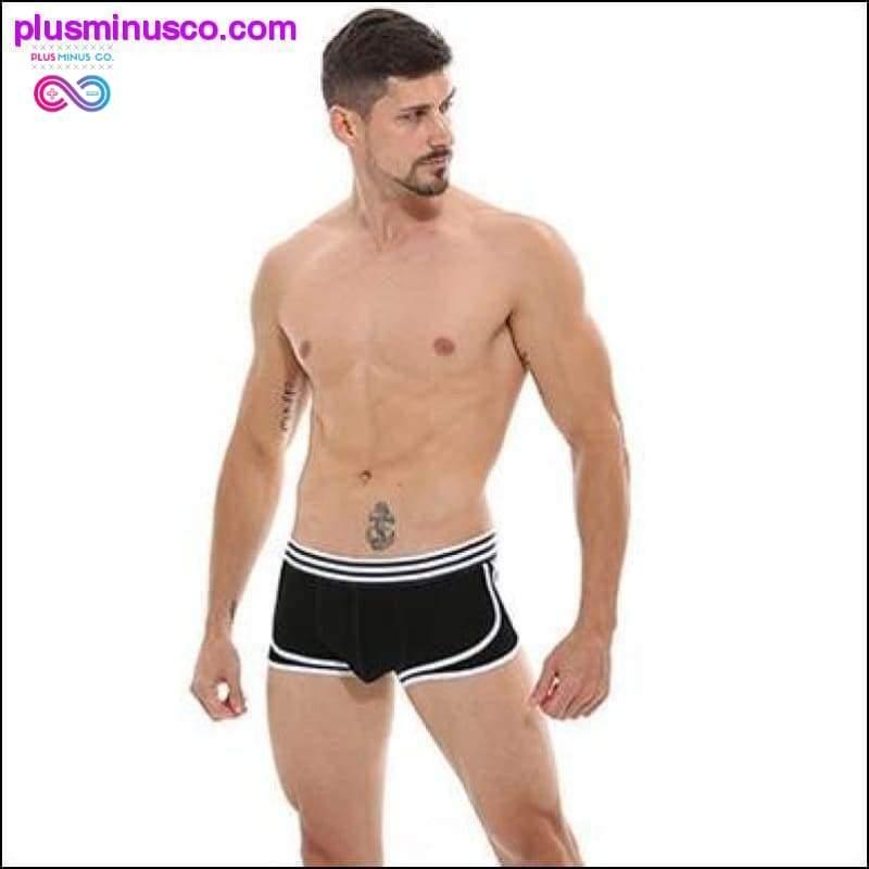 남성용 플레인 박서 반바지(블랙, 화이트, 블루, 핑크) - plusminusco.com