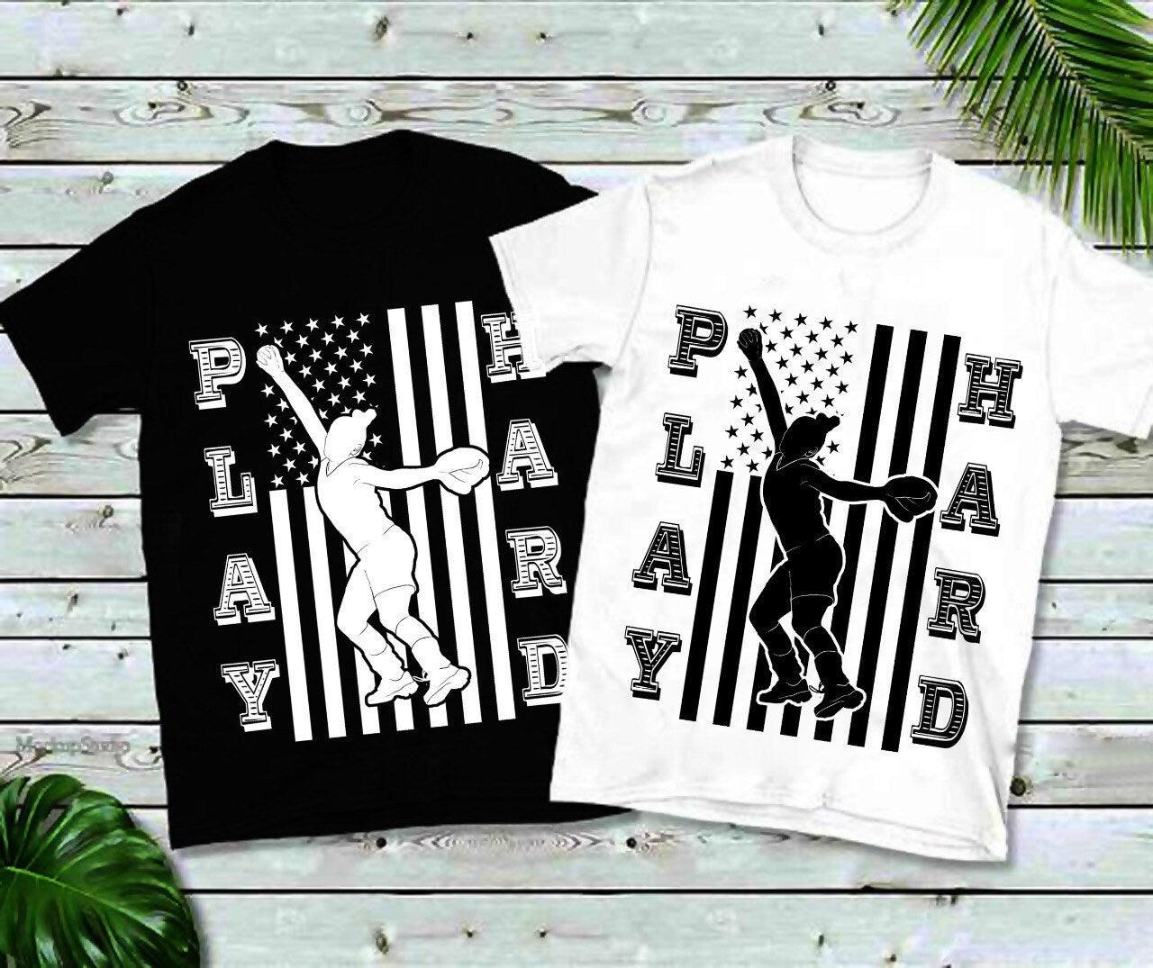 Play Hard | Female Softball | American Flag Tee,Softball Shirts - Softball Fan Shirts - Softball Tees girls softball, rustic american flag, softball, softball design, softball gift, softball gifts, softball mama, softball mom, softball mom shirt, softball player, softball season, softball shirt, softball tshirt - plusminusco.com