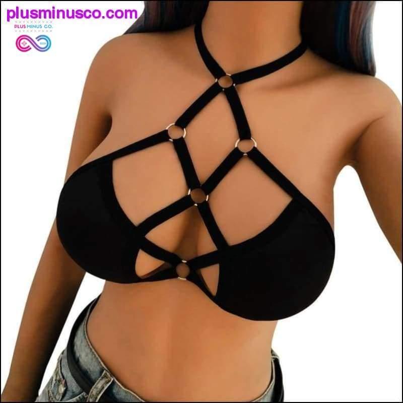 Plus Size Bandage Lingerie Corset Push Up Top Bralette Cage - plusminusco.com