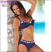 Brazilski kupaći kostim s cvjetnim uzorkom veće veličine - Bikini set s cvjetnim motivima - - plusminusco.com