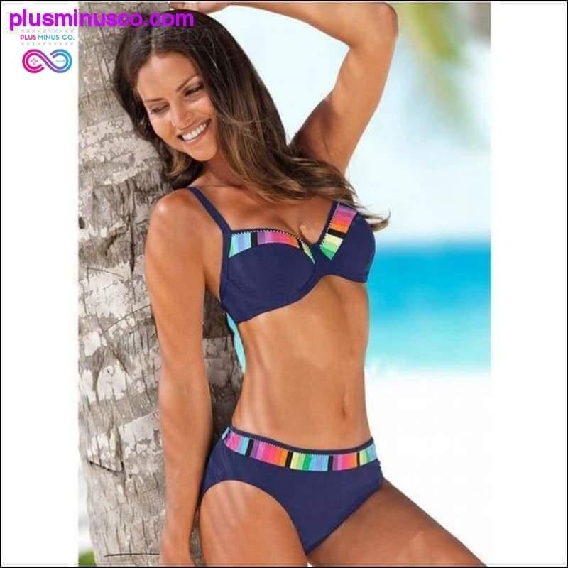 Brazilski kupaći kostim s cvjetnim uzorkom veće veličine - Bikini set s cvjetnim motivima - - plusminusco.com