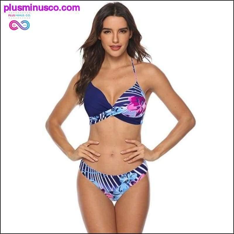 ملابس السباحة البرازيلية ذات الحجم الكبير - مجموعة بيكيني الأزهار - plusminusco.com