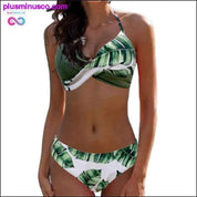 플러스 사이즈 꽃무늬 브라질 수영복 - 꽃무늬 비키니 세트 - - plusminusco.com