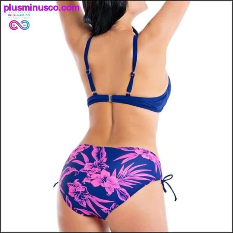 Liela izmēra Push Up sieviešu pludmales apģērba peldkostīms — plusminusco.com