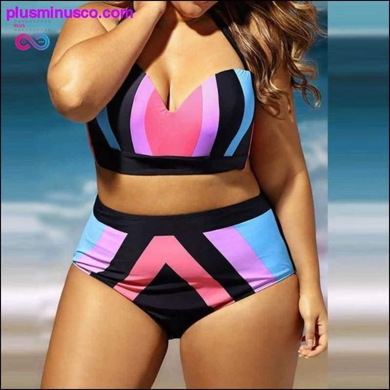 Plus Size Push Up ženski kupaći kostim Bikini set Large size - plusminusco.com