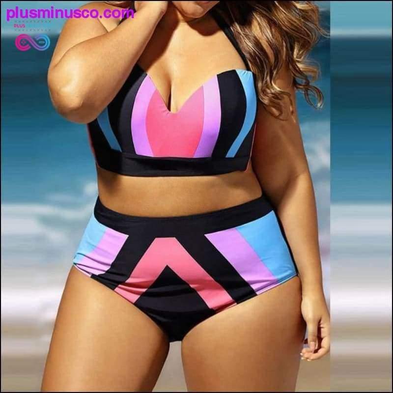 Plus Size Push Up women swimsuit bikini set Large size - plusminusco.com