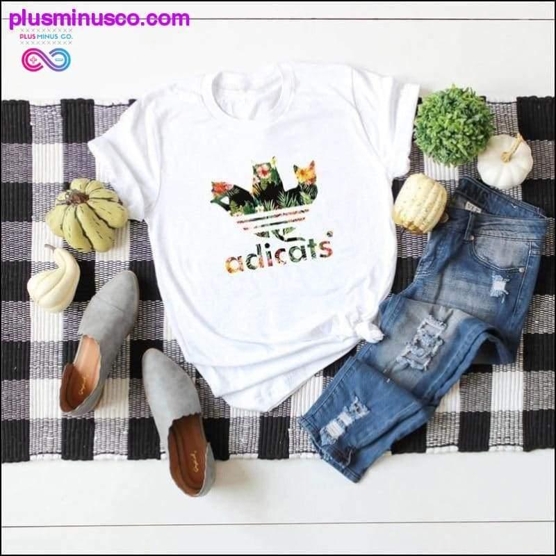 Plus Size S-5XL New Adicats Print T Shirt Women Shirts - plusminusco.com