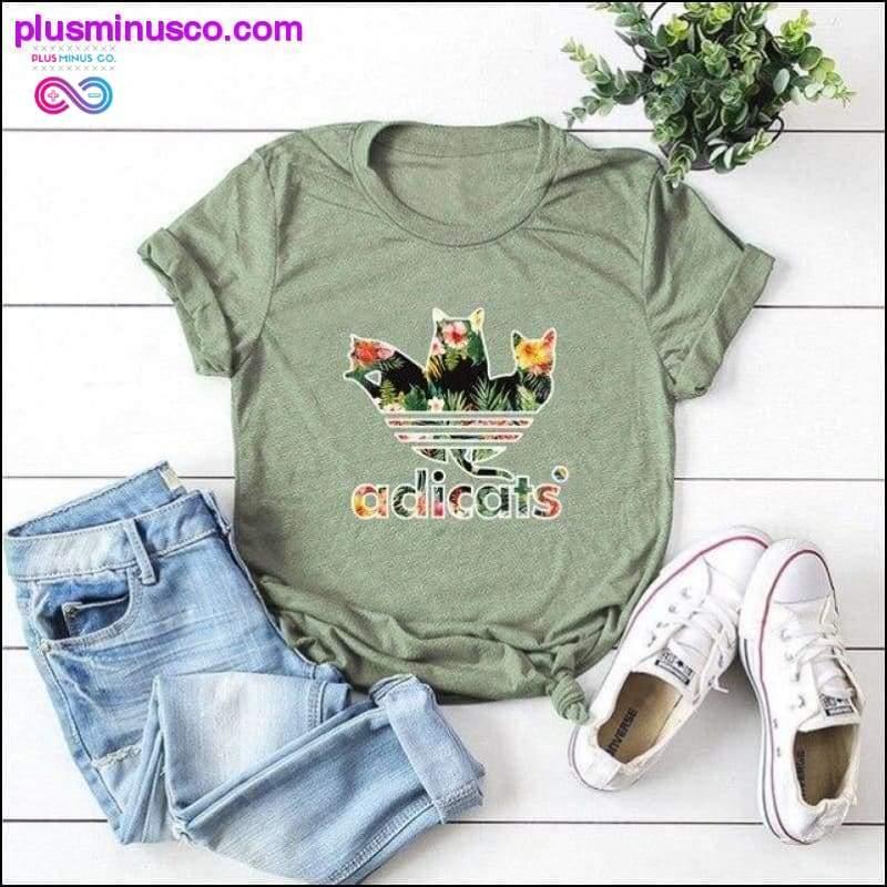 Plus Size S-5XL New Adicats Print T Shirt Women Shirts - plusminusco.com