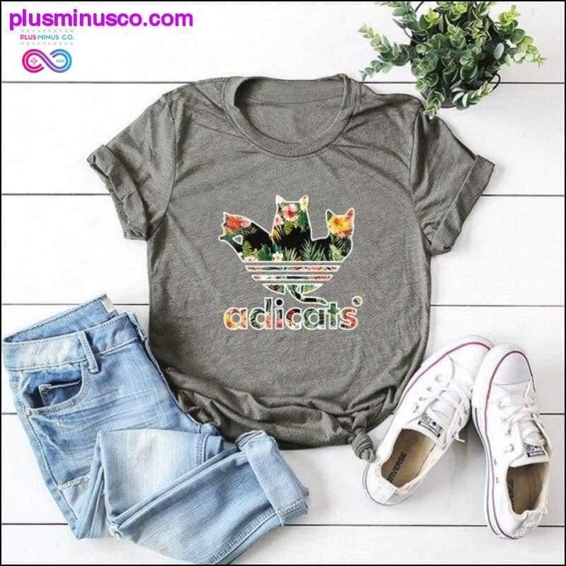 Plus Size S-5XL New Adicats Print T Shirt Women Shirts - plusminusco.com