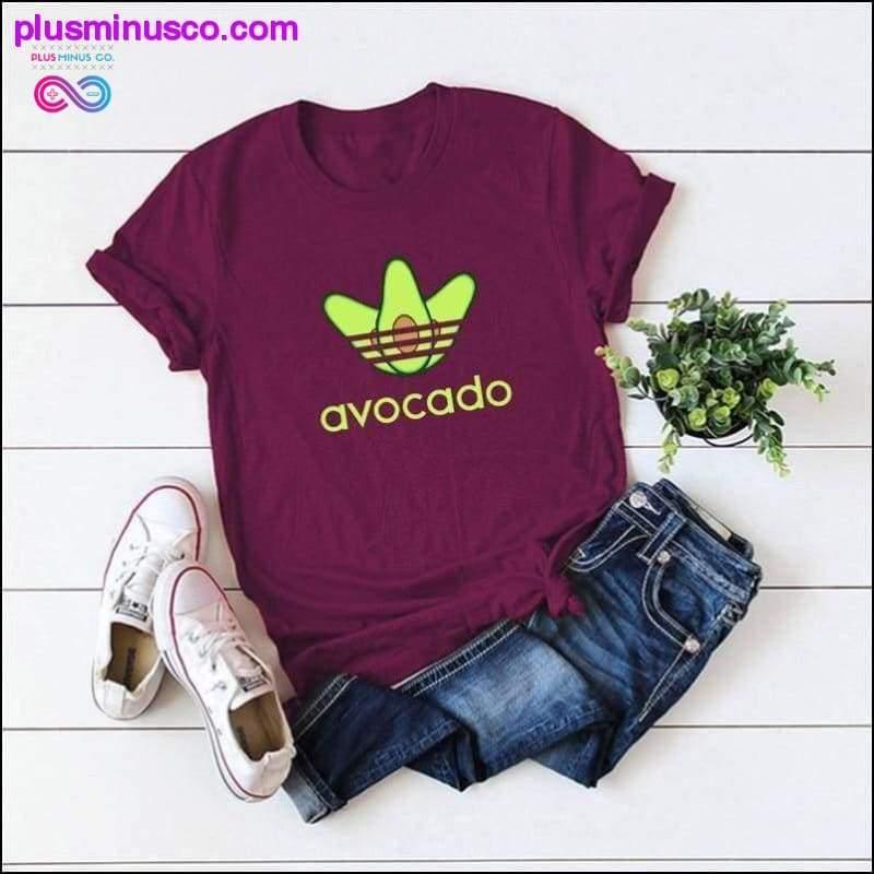 Plus-koko S-5XL Uusi Avocado Print T-paita Naisten paidat - plusminusco.com