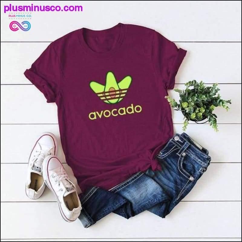 Нова футболка з принтом авокадо, розмір S-5XL, жіночі сорочки - plusminusco.com