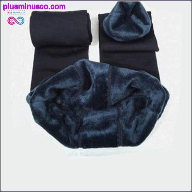 Βελούδινο χειμερινό κολάν Plus Size μαλακό και σούπερ υψηλής ποιότητας - plusminusco.com