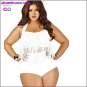 dvodijelni kupaći kostim veće veličine, bikini visokog struka - plusminusco.com