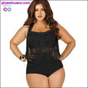 Dvodelne kopalke velike velikosti, bikini z visokim pasom - plusminusco.com