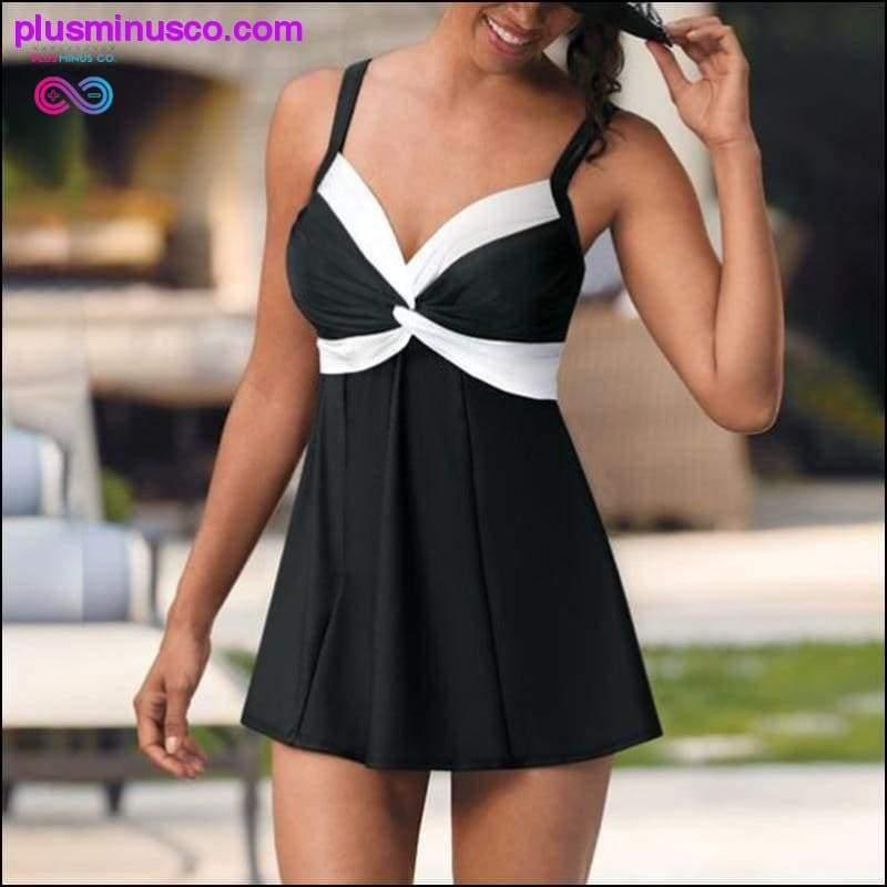 Plus Size Swimwear Women Skirt Tankini Swimsuit Two Piece - plusminusco.com