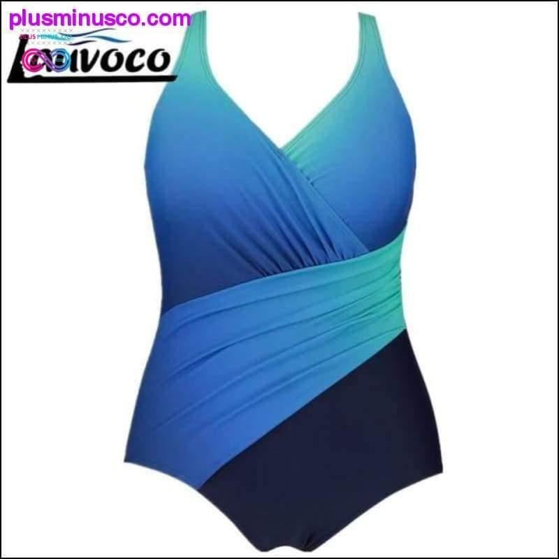 Plus حجم النساء التدرج مثير ملابس السباحة قطعة واحدة - plusminusco.com
