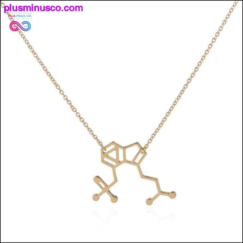 PlusMinus Naszyjnik ze strukturą molekularną grzybów dla kobiet - plusminusco.com