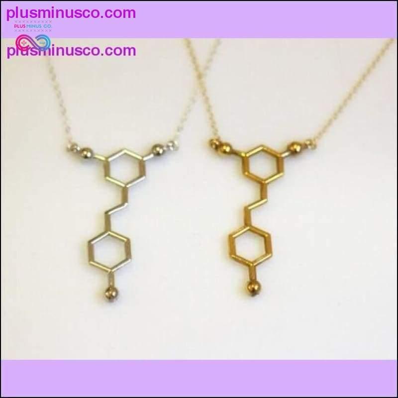 PlusMinus Resveratrol Red Wine Molecular Formula Necklace - plusminusco.com