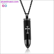 Polished 361L Stainless Steel Cross Bullet Locket Pendant - plusminusco.com