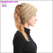 Καπέλο αλογοουρά Beanie Winter Soft Knit Cap Casual Woolen - plusminusco.com