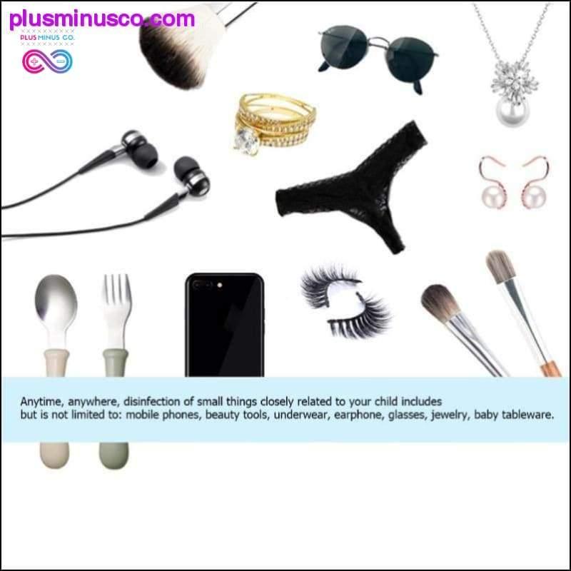 Tragbare Doppel-UV-Sterilisatorbox für Schmuck, Uhren und Telefone – plusminusco.com