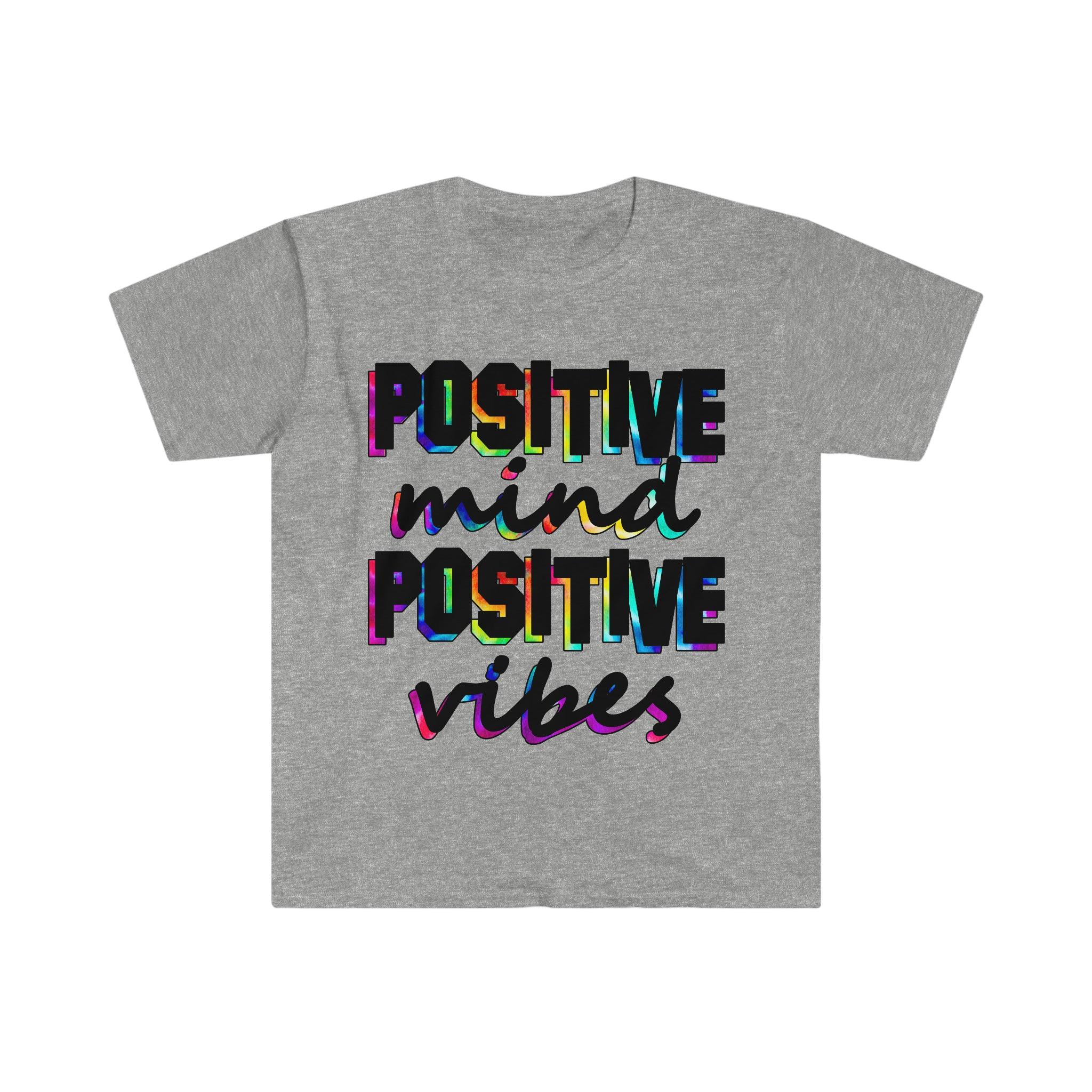 minte POZITIVĂ vibrații POZITIV | Tricouri cu imprimeu colorat Bumbac, Gât crew, DTG, Îmbrăcăminte pentru bărbați, Promoție de Ziua Mamei, Potrivire normală, Tricouri, Unisex, Îmbrăcăminte pentru femei - plusminusco.com