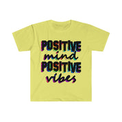 सकारात्मक मन सकारात्मक तरंगें | रंगीन प्रिंट टी-शर्ट कॉटन, क्रू नेक, डीटीजी, पुरुषों के कपड़े, मदर्स डे प्रमोशन, नियमित फिट, टी-शर्ट, यूनिसेक्स, महिलाओं के कपड़े - प्लसमिनस्को.कॉम