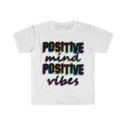 Тениска Positive Mind Positive Vibes, Мотивационна риза, Вдъхновяваща риза, Позитивна тениска - plusminusco.com