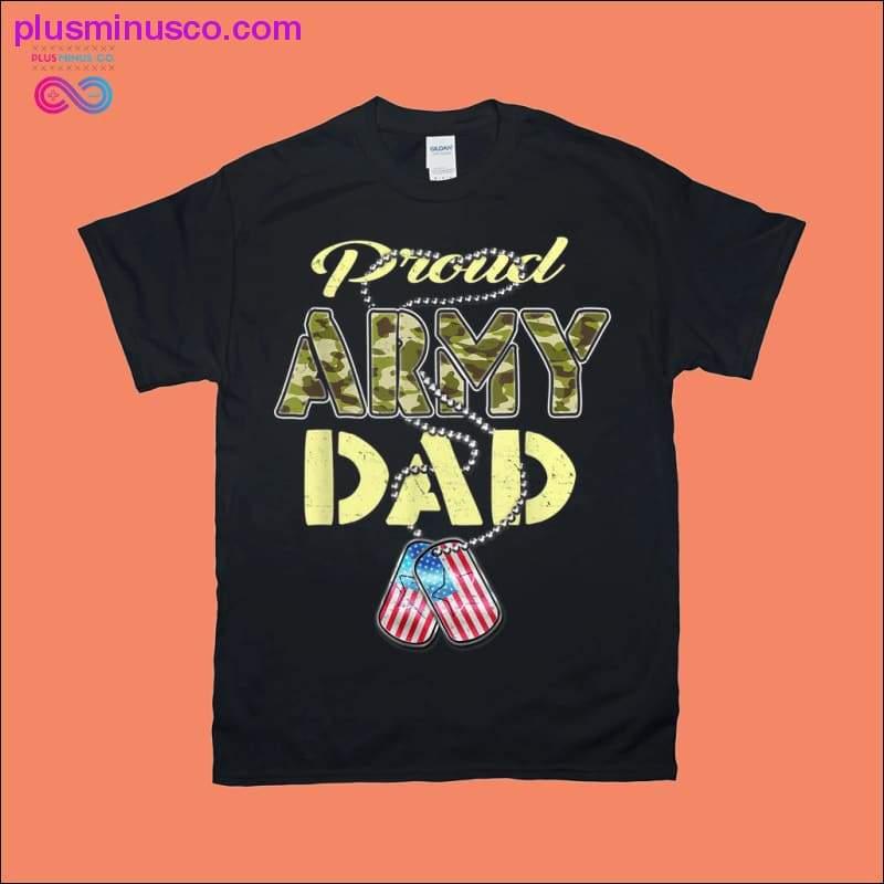 Proud Army Dad - US Flag Dog Tags Military Father Gifts - plusminusco.com