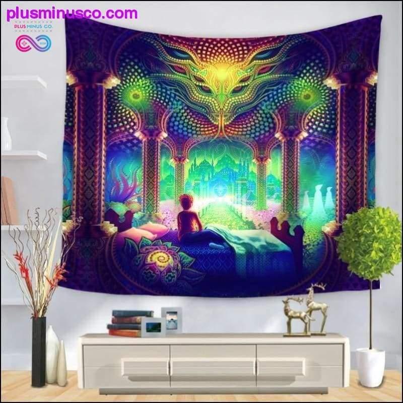 Psihedelična tapiserija, viseča kavč iz poliestra na steni - plusminusco.com