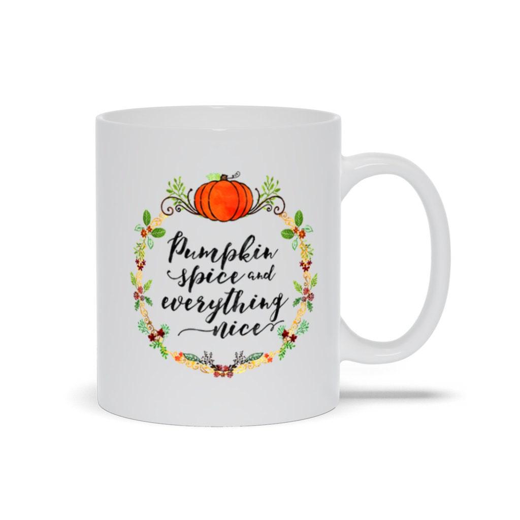Pumpkin Spice And Everything Nice Mugs Thankful Mug,Turkey Mug,Grateful Gift, Thanksgiving Dinner, - plusminusco.com