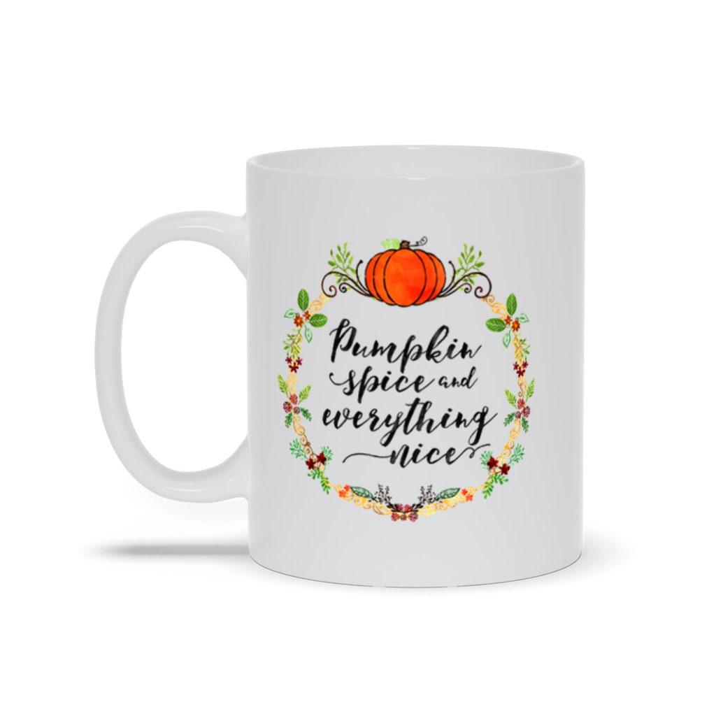 Pumpkin Spice And Everything Nice Mugs Thankful Mug,Turkey Mug,Grateful Gift, Thanksgiving Dinner, - plusminusco.com