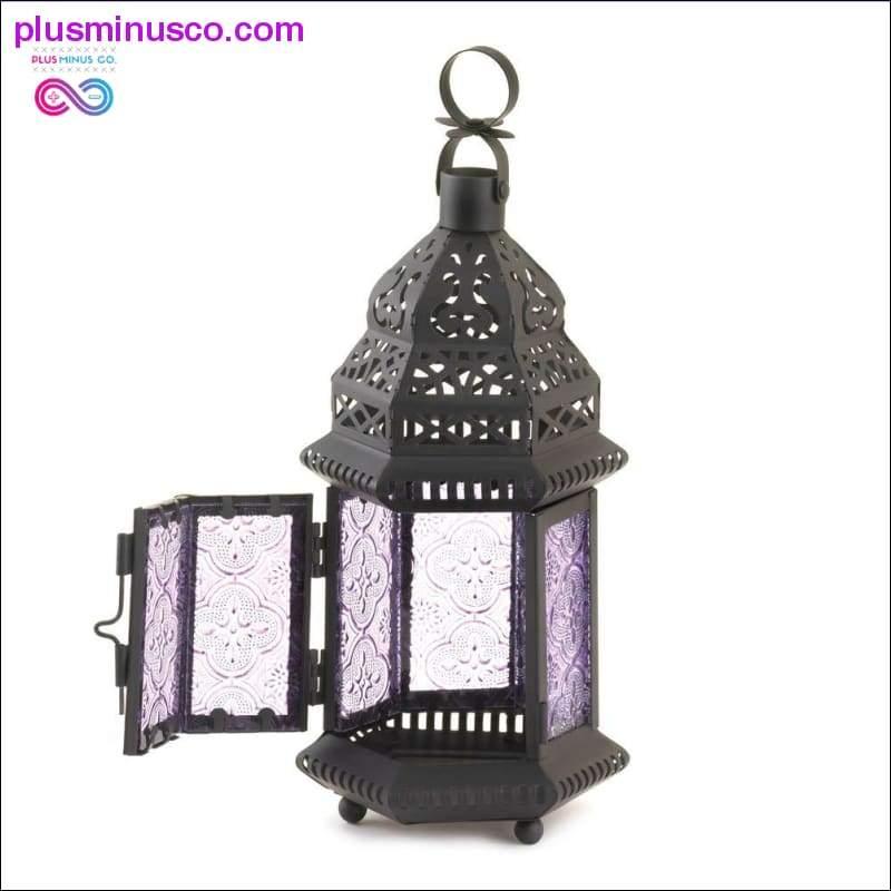 Lanterne violette de style marocain ll Plusminusco.com Décoration de jardin, cadeau, décoration intérieure, lumière - plusminusco.com