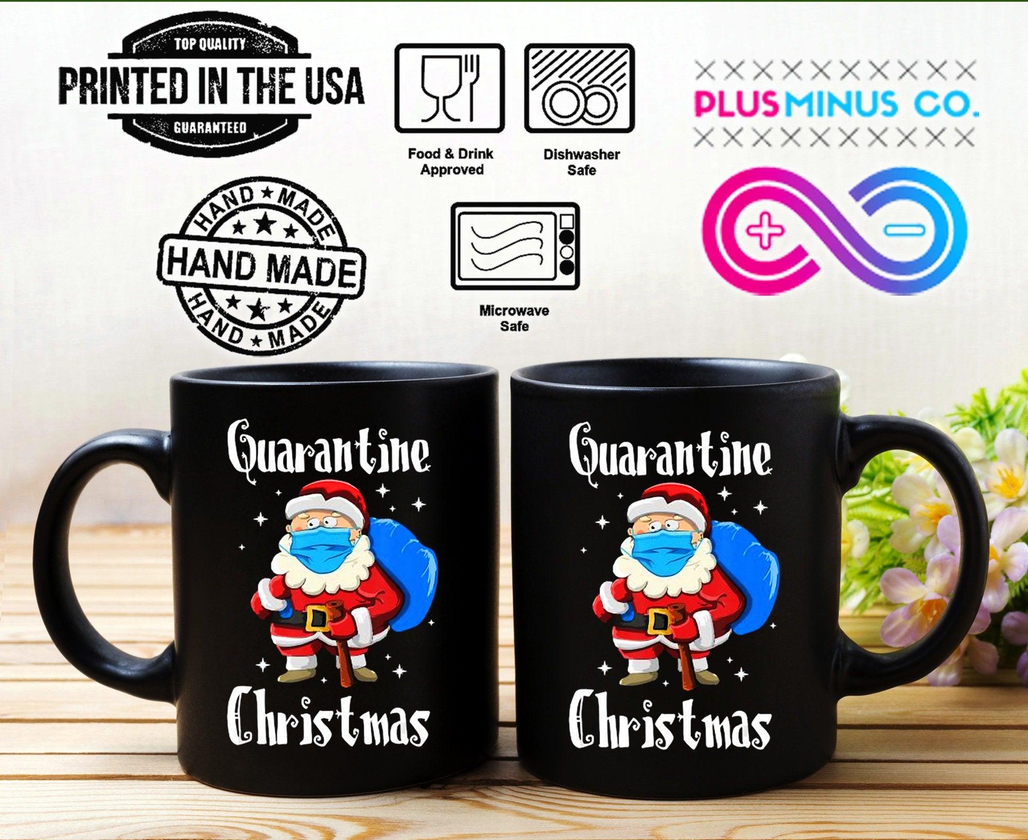 Quarantine Christmas Black Mugs - plusminusco.com