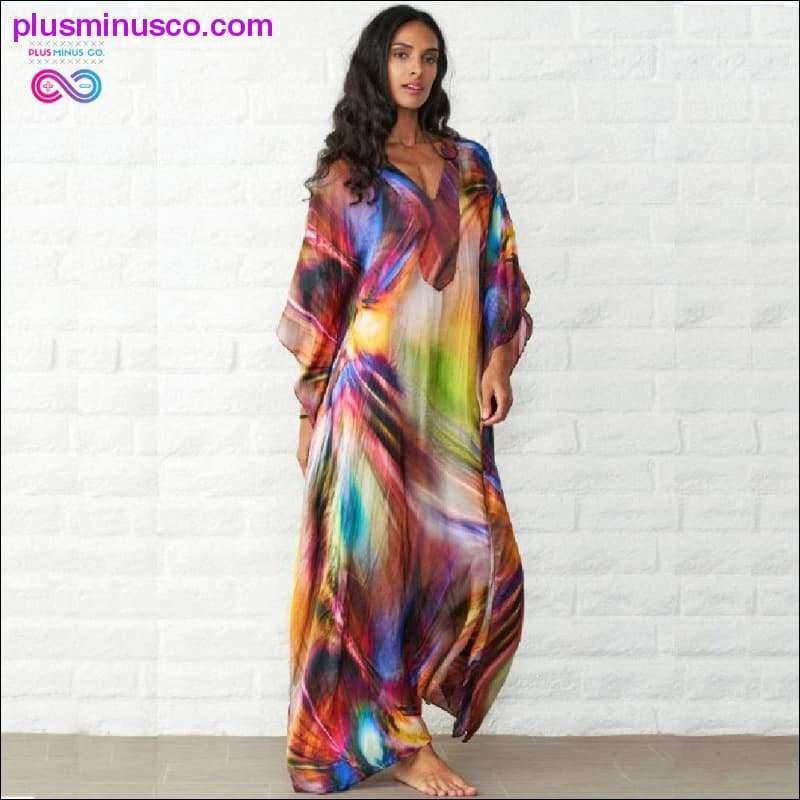 Quick-drying Kaftan Beach Cover up Pareos de Playa Mujer - plusminusco.com