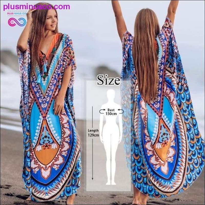 Quick-drying Kaftan Beach Cover up Pareos de Playa Mujer - plusminusco.com