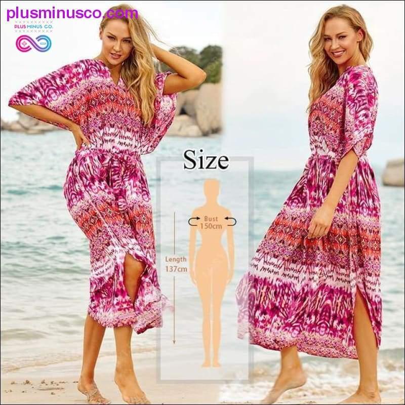 Quick-drying Kaftan Beach Cover up Pareos de Playa Mujer - plusminusco.com