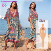 Quick-drying Kaftan Beach Cover up Pareos de Playa Mujer - plusminusco.com