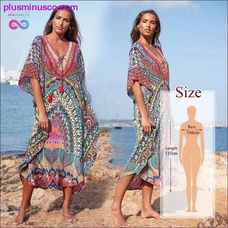 Quick-drying Kaftan Beach Cover up Pareos de Playa Mujer - plusminusco.com