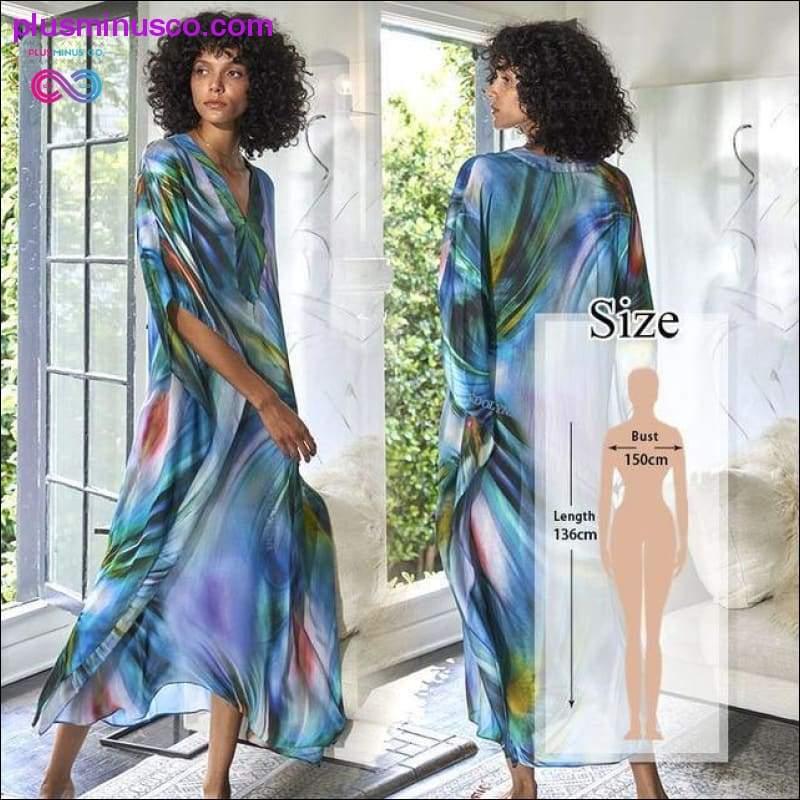 Quick-drying Kaftan Beach Cover up Pareos de Playa Mujer - plusminusco.com