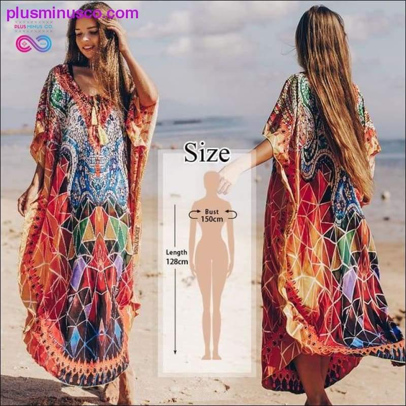 Quick-drying Kaftan Beach Cover up Pareos de Playa Mujer - plusminusco.com